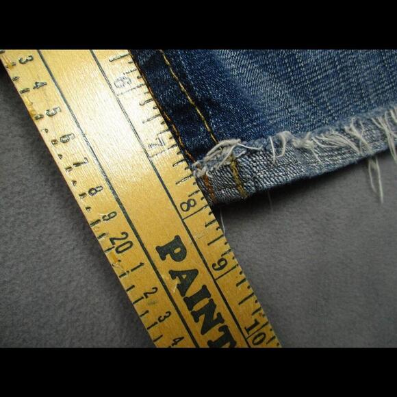 VTG TRUE RELIGION Bobby Blue Denim Jean Shorts Cut Offs Tag 31 Casual USA - Picture 7 of 9